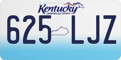 KY license plate 625LJZ