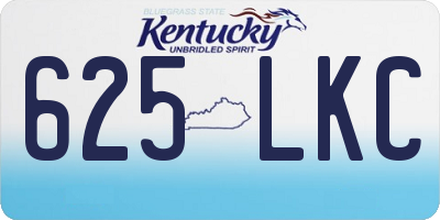 KY license plate 625LKC