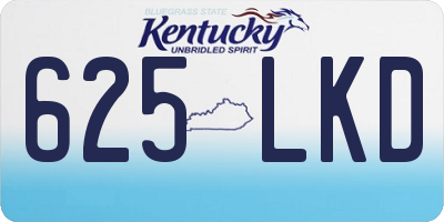 KY license plate 625LKD