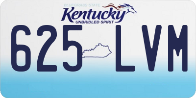 KY license plate 625LVM