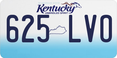KY license plate 625LVO