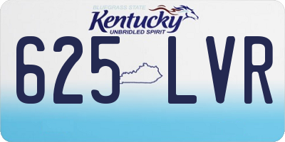 KY license plate 625LVR