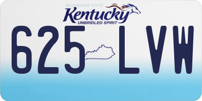 KY license plate 625LVW