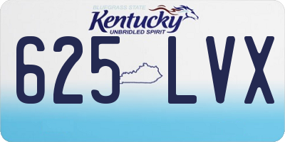 KY license plate 625LVX