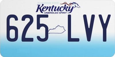 KY license plate 625LVY