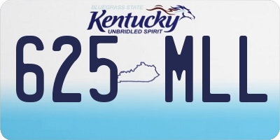 KY license plate 625MLL