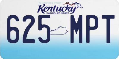 KY license plate 625MPT