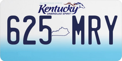 KY license plate 625MRY