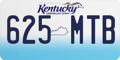 KY license plate 625MTB