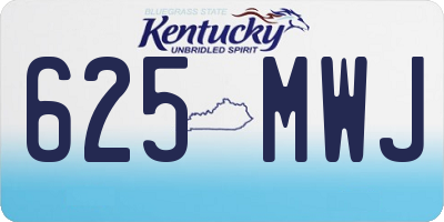 KY license plate 625MWJ