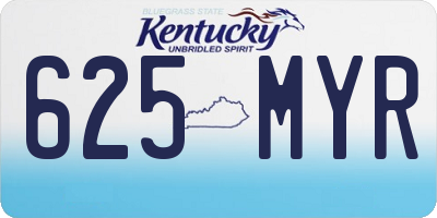 KY license plate 625MYR