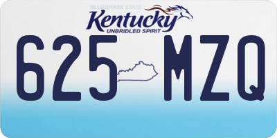 KY license plate 625MZQ