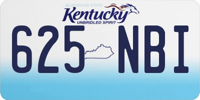 KY license plate 625NBI