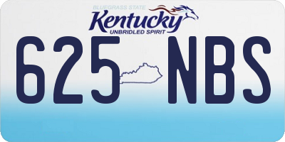 KY license plate 625NBS