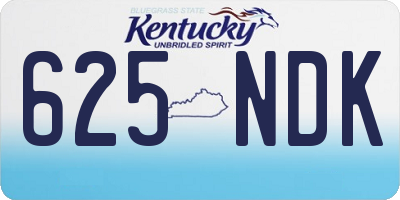 KY license plate 625NDK