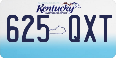 KY license plate 625QXT