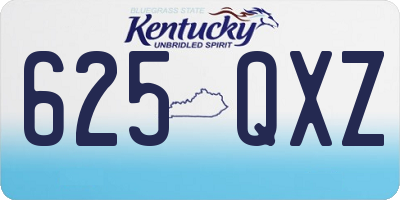 KY license plate 625QXZ
