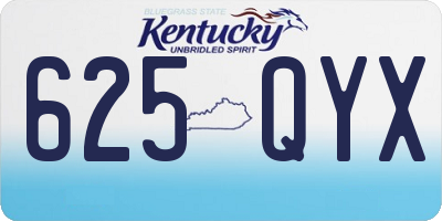 KY license plate 625QYX