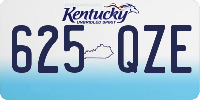 KY license plate 625QZE