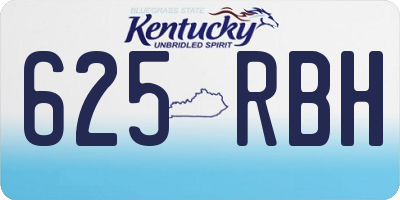 KY license plate 625RBH