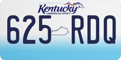 KY license plate 625RDQ