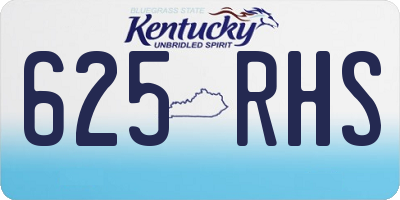 KY license plate 625RHS