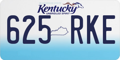 KY license plate 625RKE