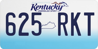 KY license plate 625RKT