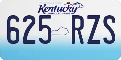 KY license plate 625RZS