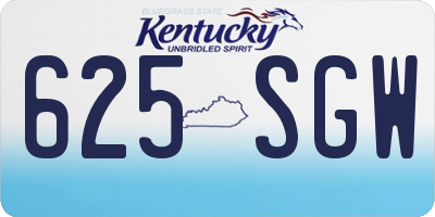 KY license plate 625SGW