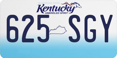 KY license plate 625SGY