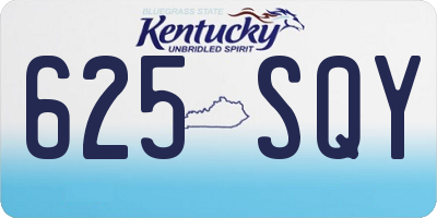 KY license plate 625SQY