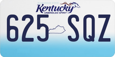 KY license plate 625SQZ