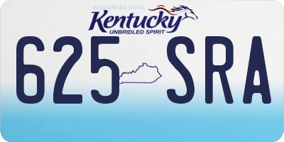 KY license plate 625SRA