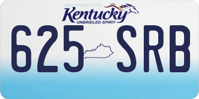 KY license plate 625SRB