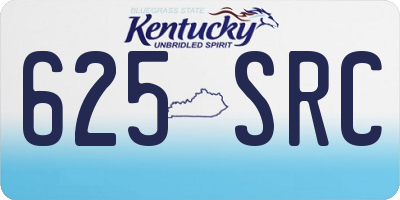 KY license plate 625SRC