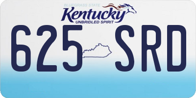 KY license plate 625SRD