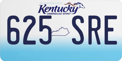 KY license plate 625SRE