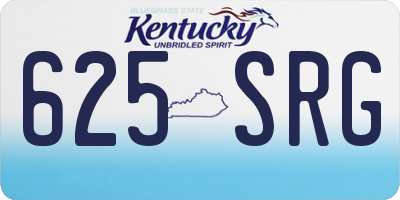KY license plate 625SRG