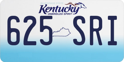 KY license plate 625SRI