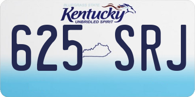 KY license plate 625SRJ