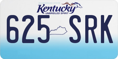 KY license plate 625SRK