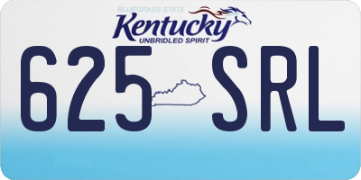 KY license plate 625SRL