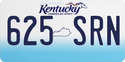 KY license plate 625SRN
