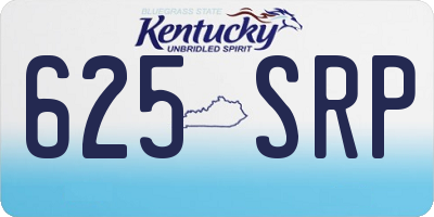 KY license plate 625SRP