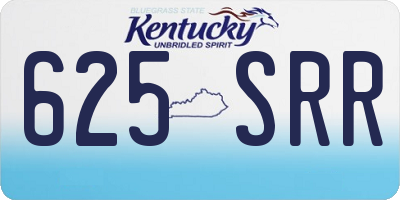 KY license plate 625SRR