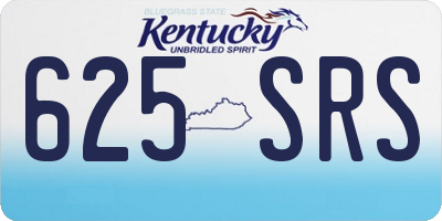 KY license plate 625SRS