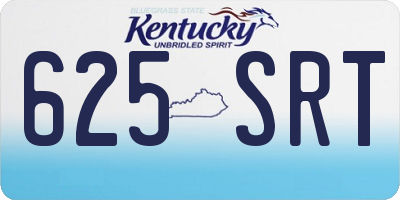 KY license plate 625SRT