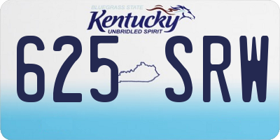 KY license plate 625SRW
