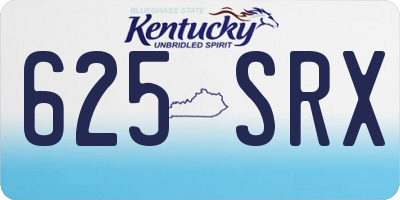 KY license plate 625SRX
